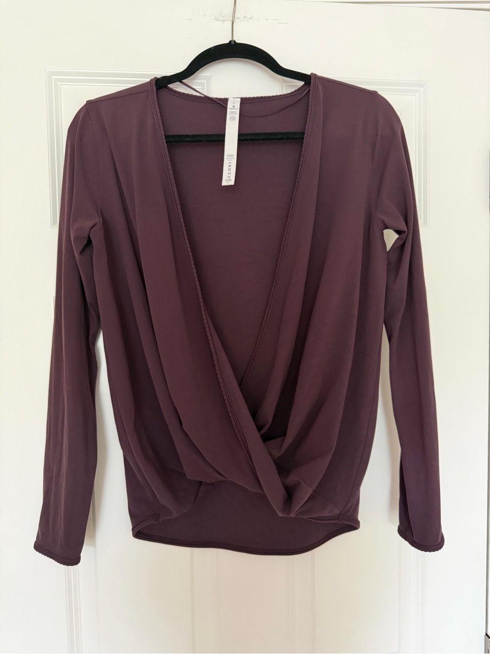 NWOT* Lululemon Long-Sleeve Draped Surplice Top - Plum - Size 6